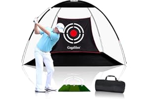 Gagalileo Golf Net for Backyard Practice: Hitting Net with Mat & Target – Training for Driving Chipping Swing Golf Gift for Dad Husband Men
