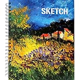 Hardcover Sketch book, Lightjust Premium Spiral Bound Sketch Pads sketchbook 8.5 x 11, 100-Sheets(120gsm), Drawing Sketch pad Perfect use for Begineers , kids and Girls.