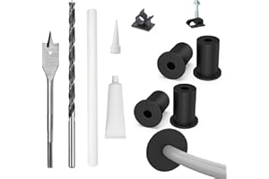 SULOVA Starlink Cable Routing kit for 3/4inch Wall Hole,4PCS starlink Wall Grommets Accessories for Cables Pass Through mounting kit Including 3/4” Spade Drill bit,Wall Wires cilps and Cable Routing Tool