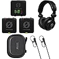 Rode Wireless PRO 2.4GHz 2-Person Clip-On Wireless Microphone System, Bundle with TAPH100 Studio Monitor Headphones