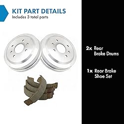 TRQ Rear Brake Shoe & Drum Kit Compatible with