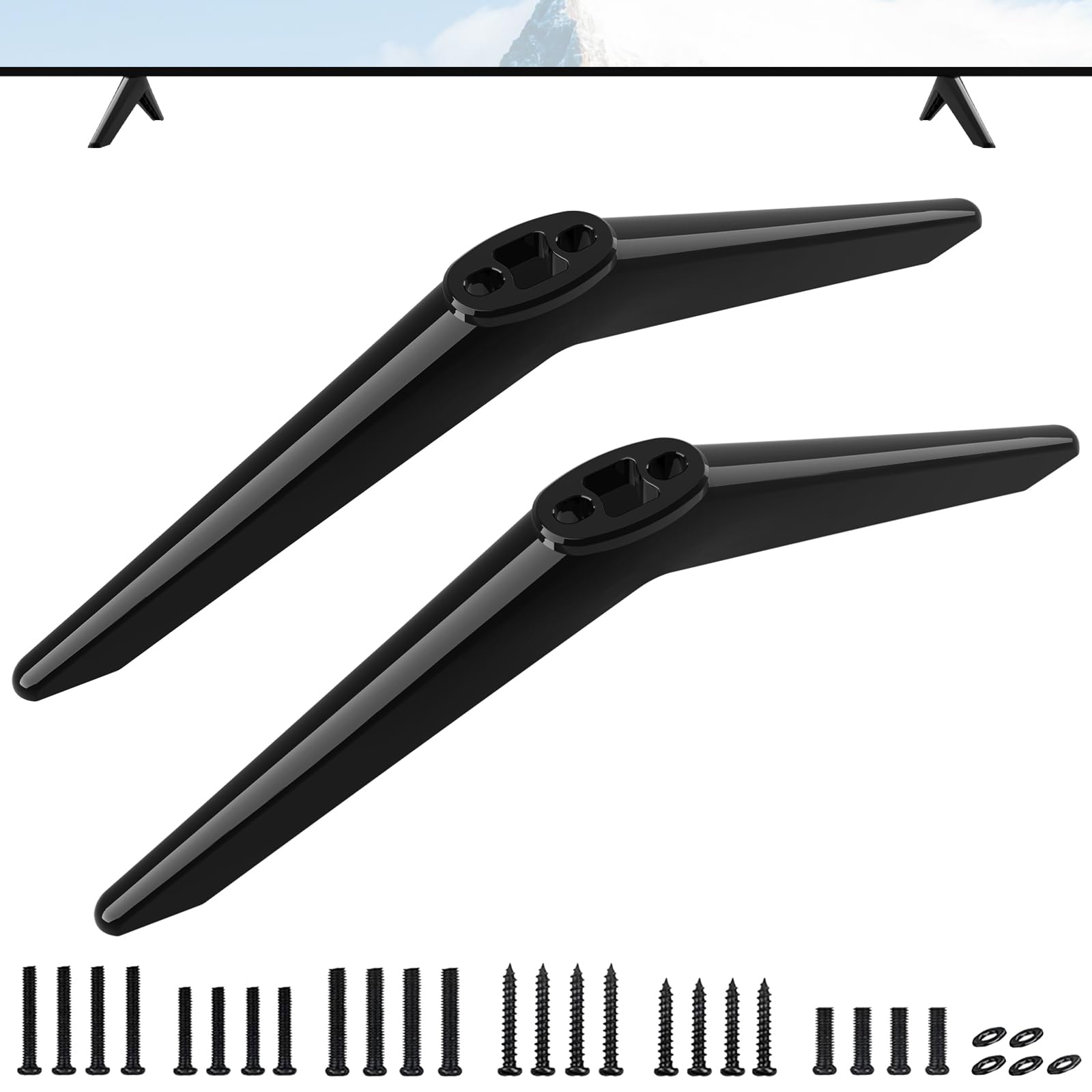 TV Base Pedestal Feet for RCA TV Legs for RCA TV with Bottom Hole Spacing 15-24mm (0.7-0.94 inches) Not Universal TV Stand Base Replacement with Screws