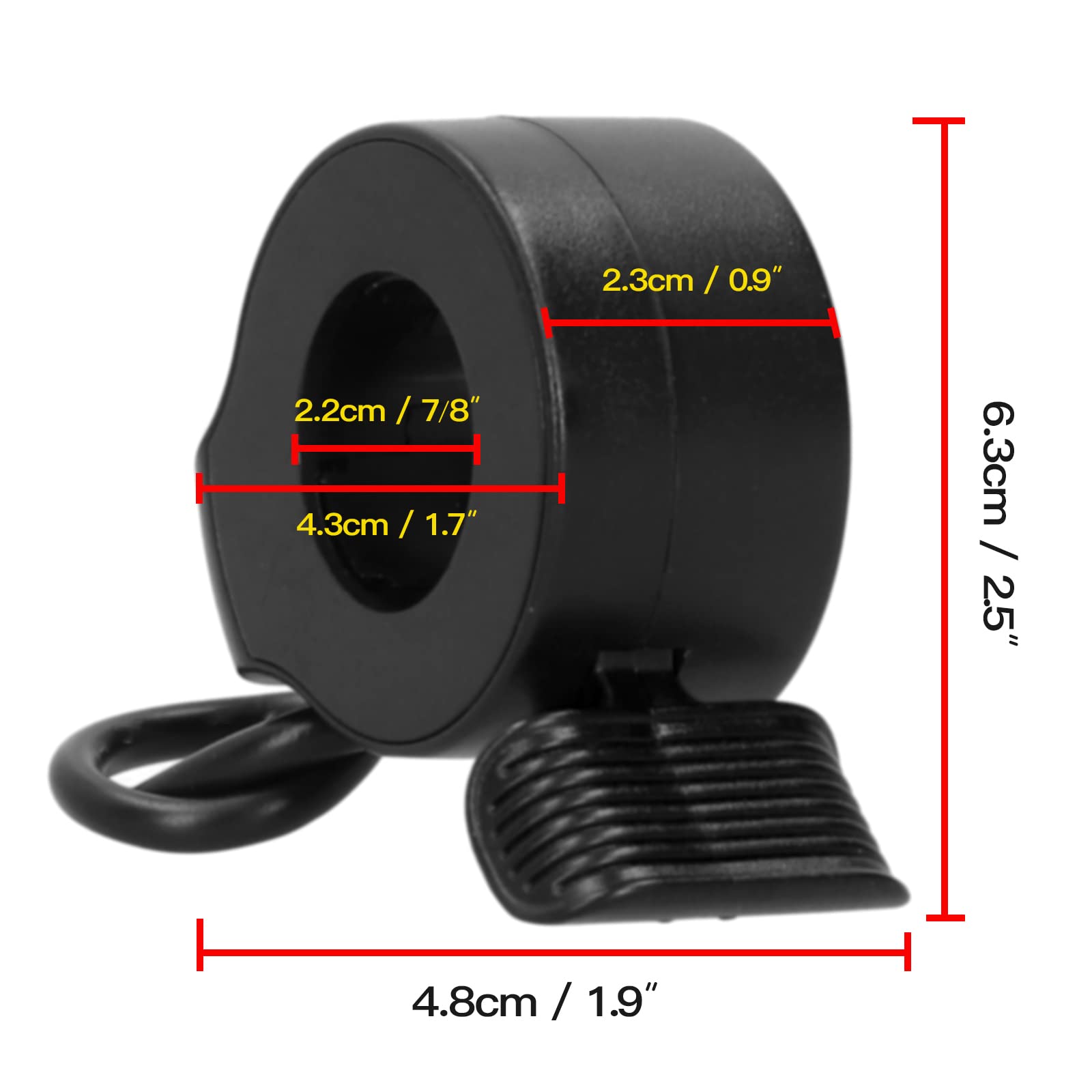 Electric Scooter Thumb Throttle Speed Control Finger Throttle Finger Throttle Brake Switch for 12v-72v Electric Scooter
