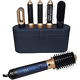 Tress Master 6-in-1 Hot Air Styler & Hair Dryer – Coanda Airflow, Ionic Tech 1000W 110V – 3 Settings: 2 Curling Barrels, Volumizing Brush, Straightener, Hot Comb + Travel Case | No Extreme Heat Damage