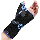 Velpeau Carpal Tunnel Wrist Brace with Thumb Stabilizer Night Support, Stabilizes Wrist Thumb Joint, Pain Relief for Tendonitis, De Quervain's Tenosynovitis, Arthritis (Drawstring, Left Hand, M)