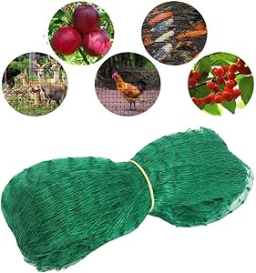 DEARLIVES Bird Netting, 13.2 x 20 Feet Green Fruit Tree Netting for Squirrels, Birds, Animals and Garden Pests, Plants Protection Netting Cover