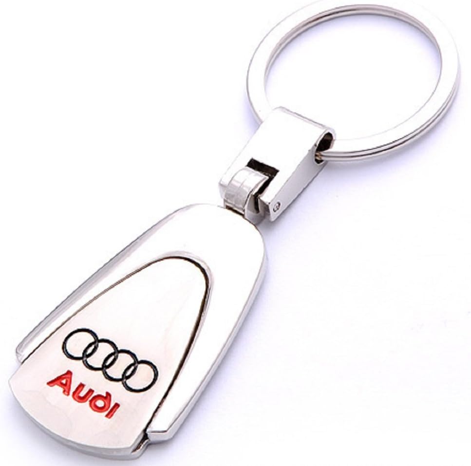 AUDI CROME METAL KEY RING A3 A4 A5 A6 A8 R8 TT RS NEW STYLISH KEYCHAIN