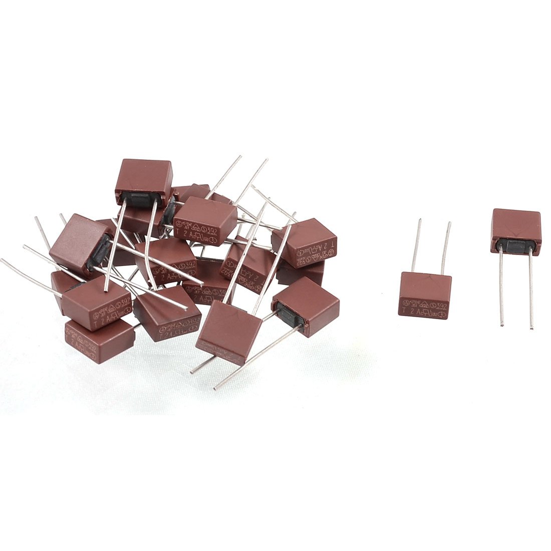 Sourcingmap 20 Pcs Through Hole T1.6A 1.6A 250V Radial Leaded Miniature Micro Fuses for Electronic Parts PCB LCD Repair Replacement