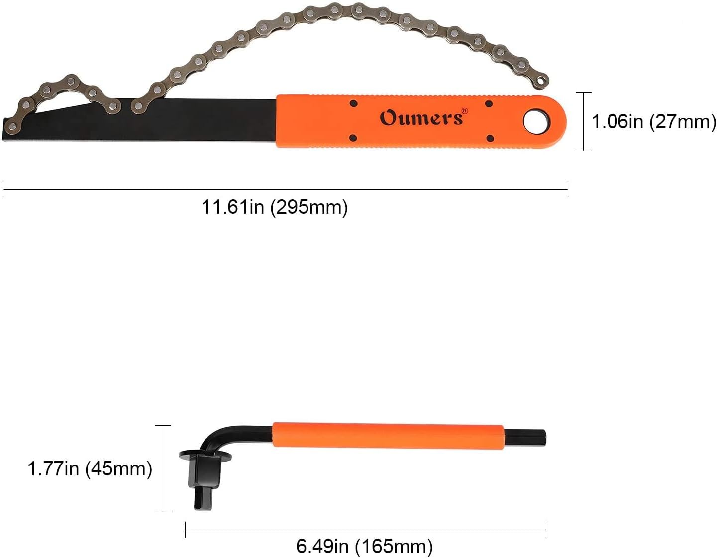 Oumers Bike Cassette Removal Tool with Chain Whip and Auxiliary Wrench Bicycle Sprocket Removal Tools, Bicycle Cassette Lock Ring Removal Freewheel Remover Wrench Sprocket Remover : Sports & Outdoors