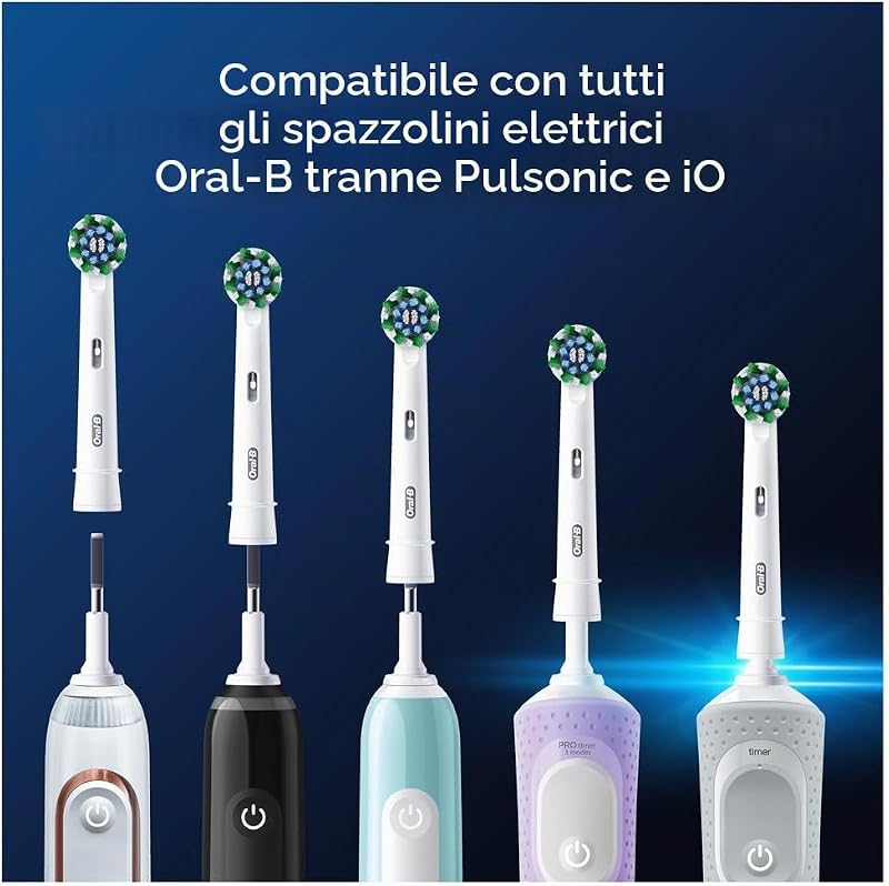 Pro Cross Action Spazzole per Spazzolino Elettrico, Confezione da 8 Unità