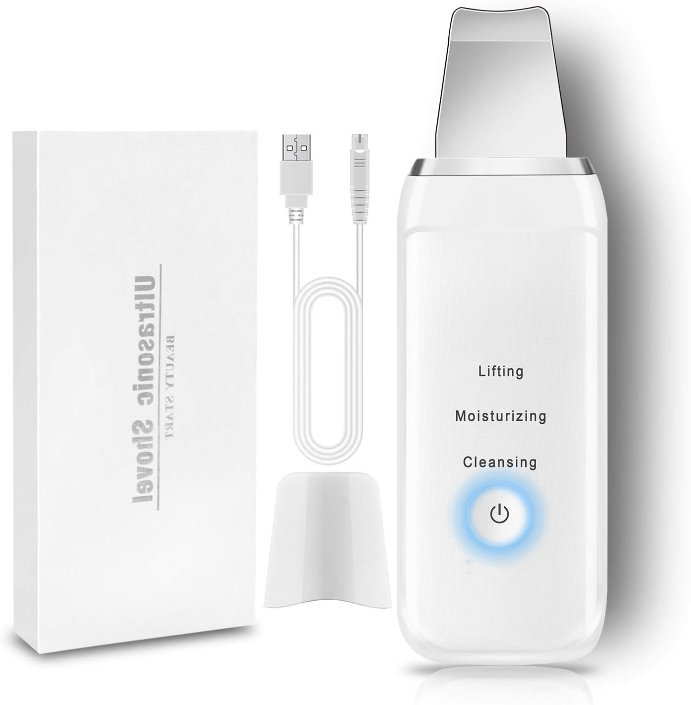 Blackhead Remover Pore Vacuum Electric Facial Acne Suction Vaccumm Removal Extractor Rechargeable with 5 Probes for Women Men Face Nose Black-Head (2020 Upgraded Skin Scrubber;White)