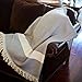 100% Cotton Throw Blanket - Ultra Premium Natural Soft Hypoallergenic Luxury Large Sized Blanket for Couch Sofa Bed and Outdoors - 83