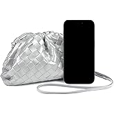 Woven Dumpling Bag for Women Clutch Purses, Cloud Crossbody Handbag Soft Shoulder Bag