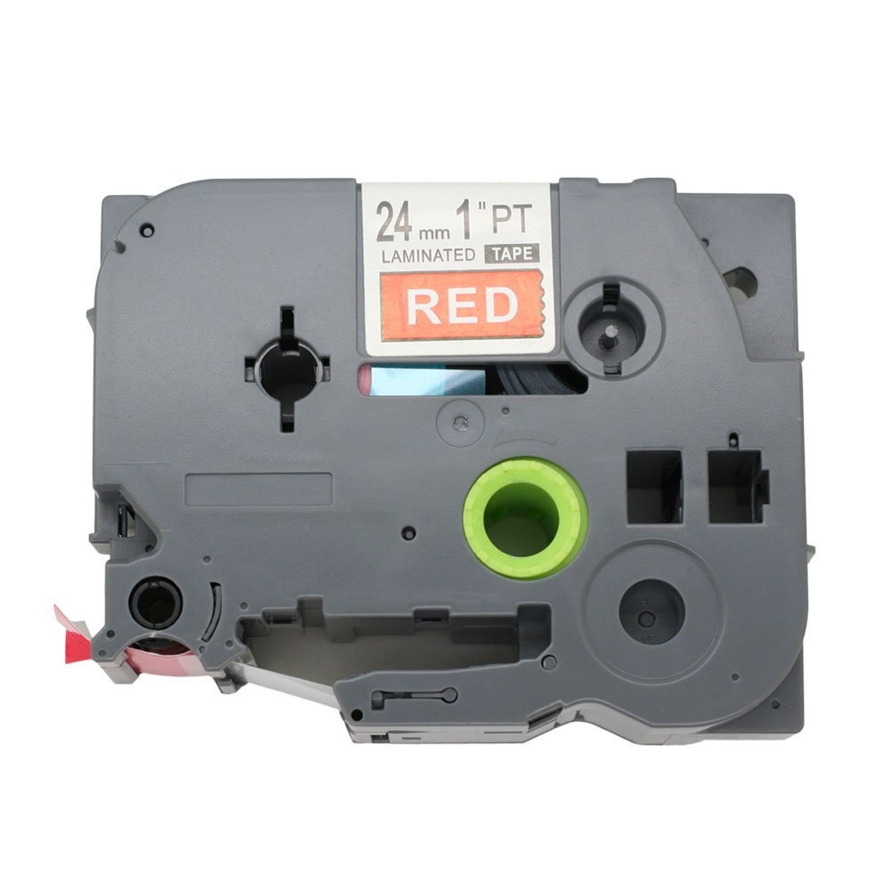 BROVACS 1 Pack White on Red Label Tape Compatible for Brother P-Touch TZ 455 TZe 455 24mm 1" OPA1145E