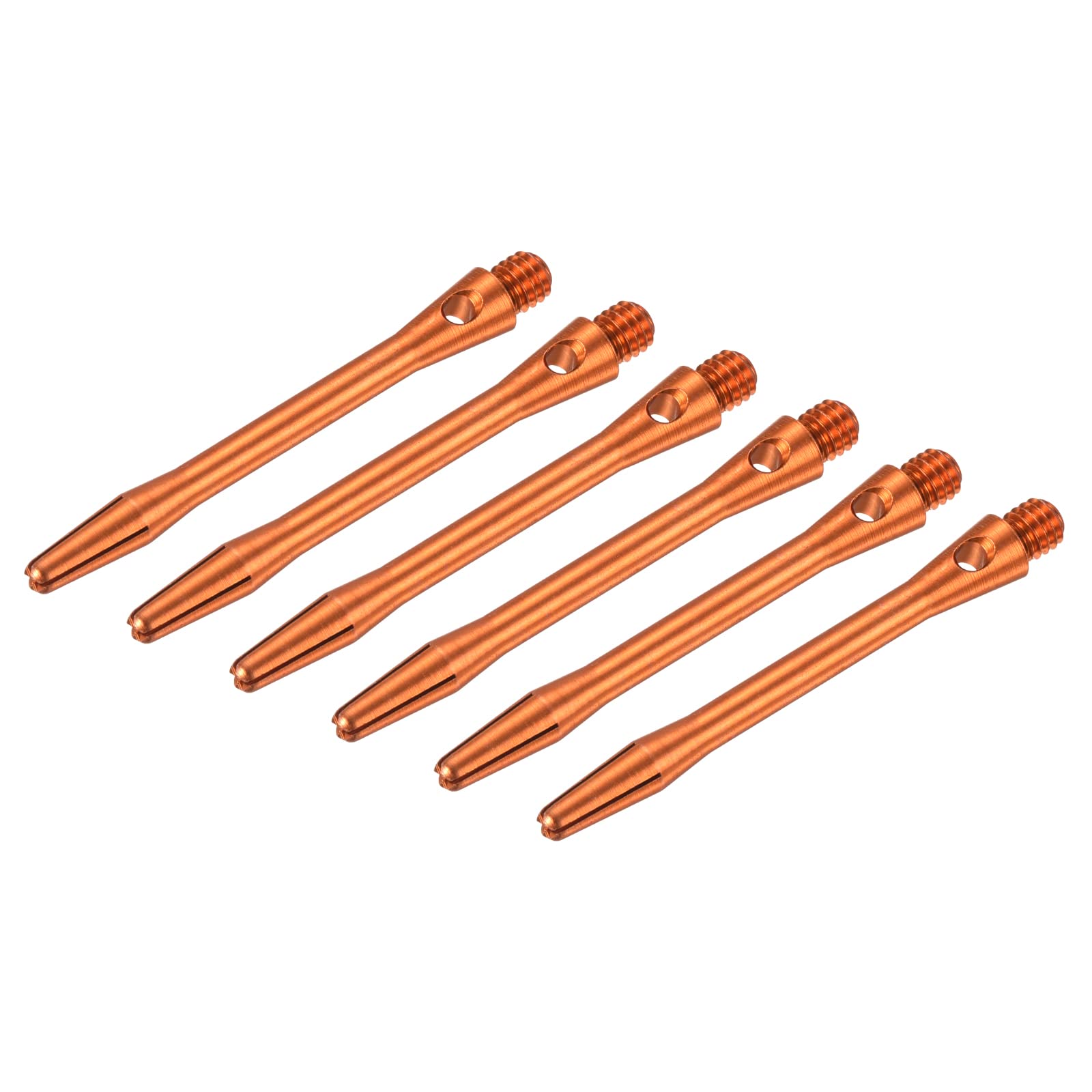 PATIKIL 45mm Aluminum Dart Shafts, Medium 2BA Thread Dart Stems Dart Accessories Throwing Fitting for Steel Tip - 6 Pack (Orange)