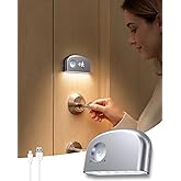 Keyhole Light, Battery Powered Motion Sensor Lights,Door Lock Light Magnetic &amp; Dimmable,6 LED Bulbs PIR Wireless Motion Detector 6500K Soft White,Portable Nightlight for Hallway,Appliance,Bathroom