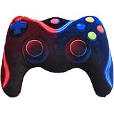 Meeting Story Game Controller Shaped Plush Throw Pillow Cushion Gamer Room Decoration for Sofa Couch/Computer Chair/Bed Gifts Gaming Pillow (Red Blue, Large)