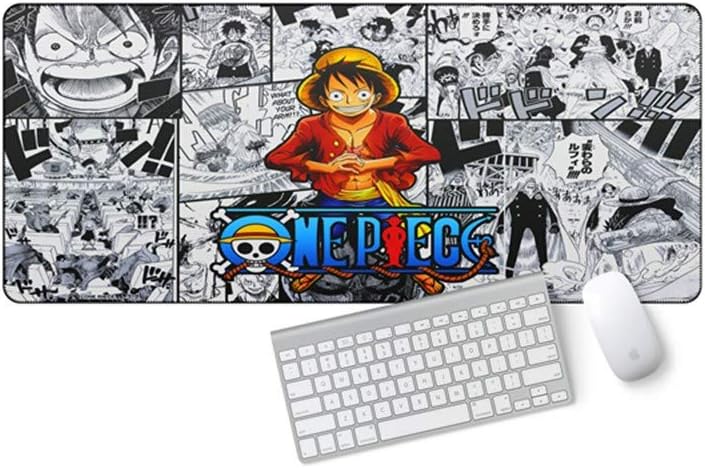 Mouse Mat One Piece Painting Book Anime Mouse Pad For Extended Games Extra Large 700X300X3 Mm Water Resistant With Anti-Slip Base For Pc Laptop,A