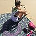 Labhanshi Indian Mandala Round Roundie Beach Throw Tapestry Hippy Boho Gypsy Cotton Tablecloth Beach Towel, Round Yoga Mat