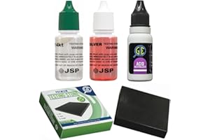 Gemtone Professional 14K Gold and Silver Testing Kit Solutions with Testing Stone and Neutralizer
