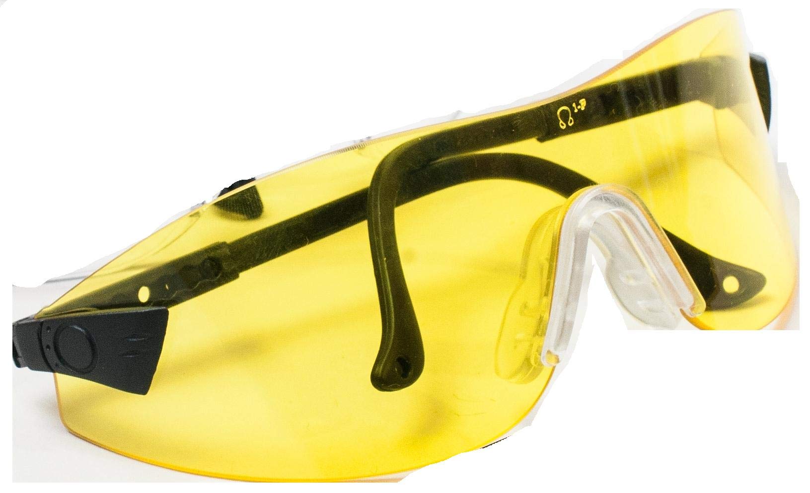 Farm Cottage Brands Yellow Lens - Clay/Game shotgun shooting/hunting Safety Glasses, with polycarbonate Impact lens and adjustable arms. EN166-F compliant