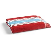 Christy College Beach Towel | Extra Large | Sand Free | 100% Cotton | Luxury Super Soft Velour Front | Quick Dry Towelling Rear | 39'' x 70''| Earth Red