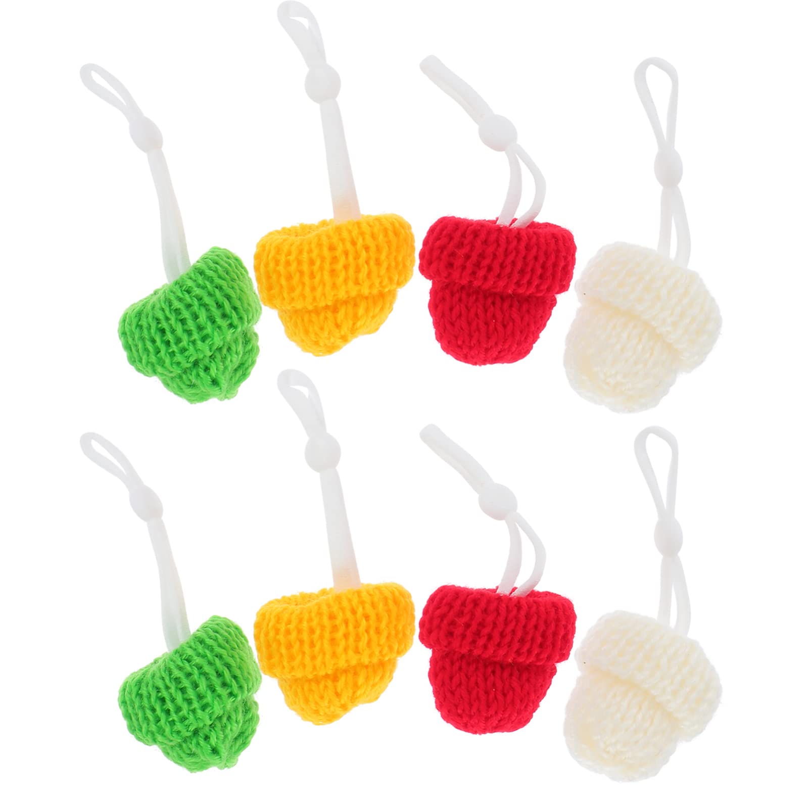 VILLCASE 8PCS Lizard Decorative Hats, Mini Cute Pet Hat with Adjustable Elastic Chin Strap Reptile Woolen Yarn Hats Fashion Pet Lovely Hat for Hamster Snake Lizard Guinea Pig