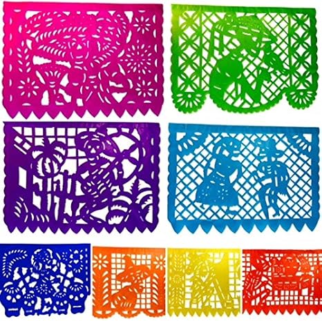 Amazon Com Mexican Day Of The Dead Papel Picado Banner Jumbo