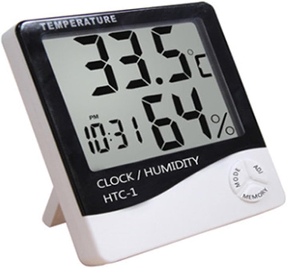 YOUmeSKY Desk or Wall Mount All-in-One Digital Alarm Clock Thermometer Calendar Hygrometer
