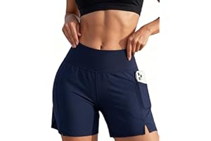 Ommiivex 5 Inch High-Performance Women's Athletic Shorts Quick-Dry Inseam, Designed for Swim, Run, Yoga