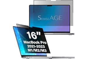 SenseAGE Privacy Screen Macbook Pro 16 inch (M1 M2 M3 Pro/M1 M2 M3Max, A2485/A2780) Magnetic Installation Screen Protector, Anti-Blue Light Screen Filter, Compatible for Macbook Pro 16 inch 2021-2023