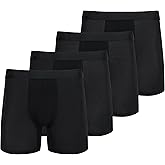 TAHARI Mens Microfiber Boxer Briefs Pack of 4, Luxe Microfiber Underwear for Men, Smooth Stretch Rayon