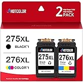 HOTCOLOR Printer Ink 275 276 XL Replacement tr4720 tr4700 Ink Cartridge for Canon 275 276 Ink Cartridges XL PG-275/CL-276XL P