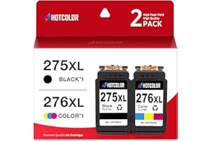 HOTCOLOR Printer Ink 275 276 XL Replacement tr4720 tr4700 Ink Cartridge for Canon 275 276 Ink Cartridges XL PG-275/CL-276XL P