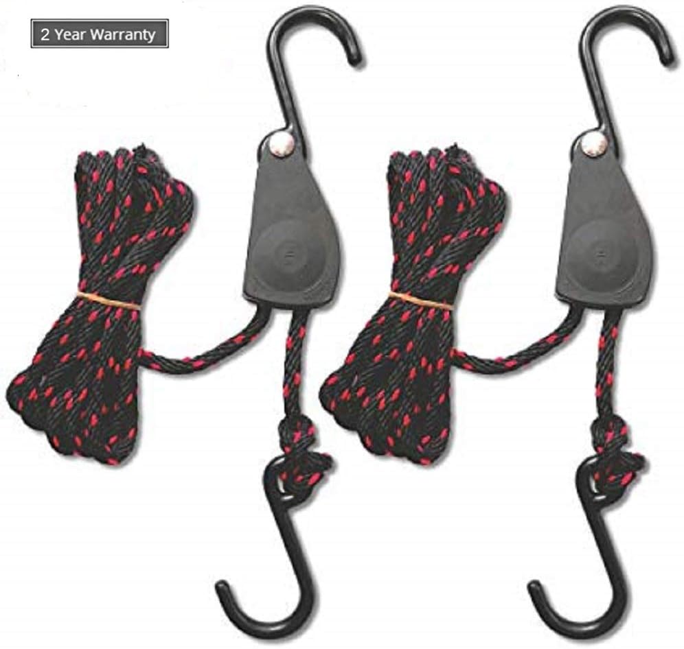 Seamander 1/4 x12ft Kayak Tie Down Straps Canoe Straps Heavy Duty Rope