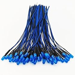 Gebildet 50pcs 3V-4.5V-5V-6V-7.5V-9V-12VDC 5mm Blue