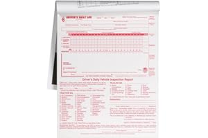 J. J. Keller & Associates, Inc. 2-In-1 Driver Daily Log Book 5-pk. with Detailed Driver Vehicle Inspection Report & Simplified Recap - Book Format with 31 Sets, 2-Ply Carbonless, 8.5" x 11"