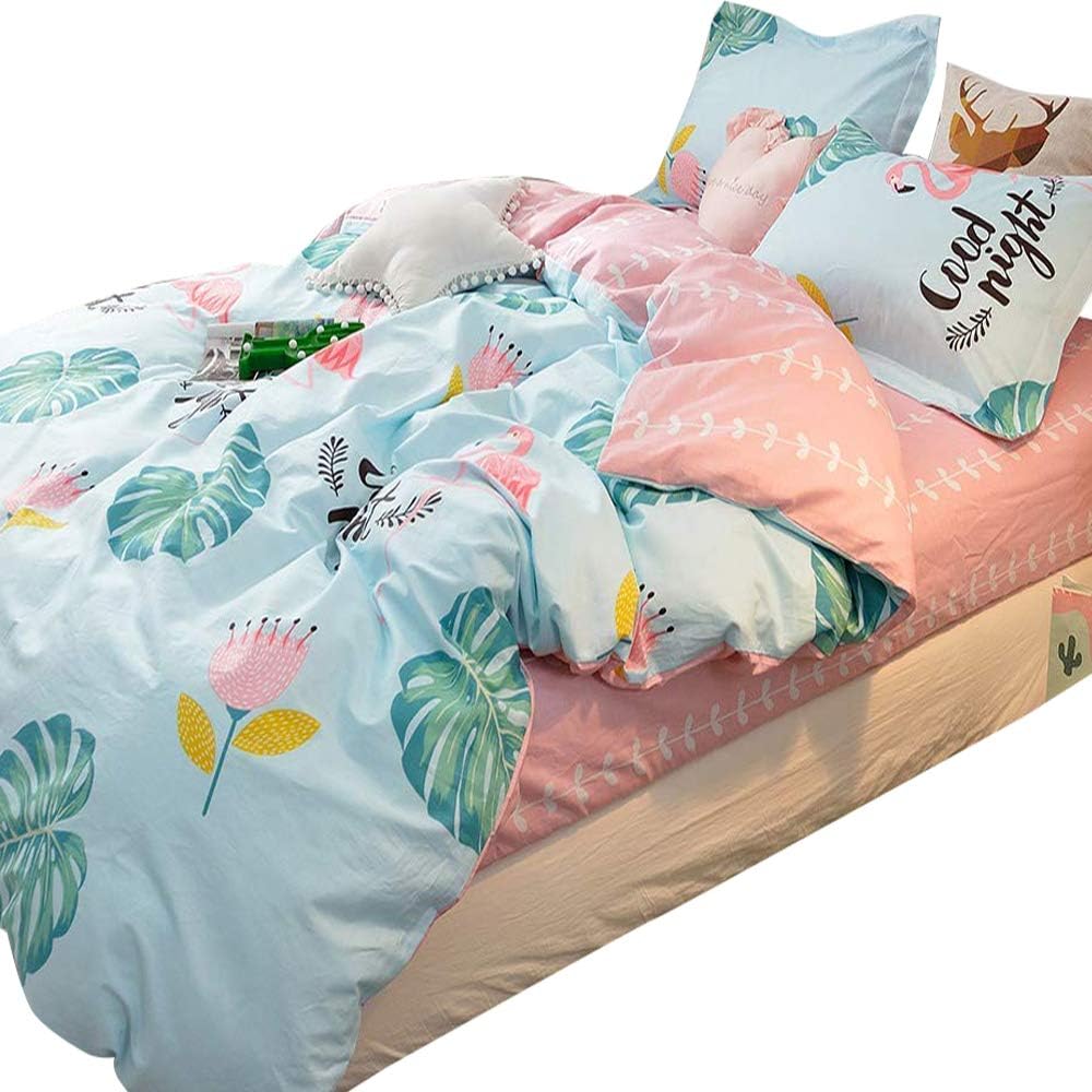 Cotton Pink Fitted Sheet Twin Modern Kids Girls Bedding Sheet Deep