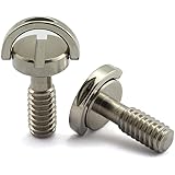 HJ Garden 2pcs 1/4-20 Thread D-Ring Stainless Steel Camera Fixing Screws for Camera Tripod Monopod QR Plate,D Shaft Quick Rel