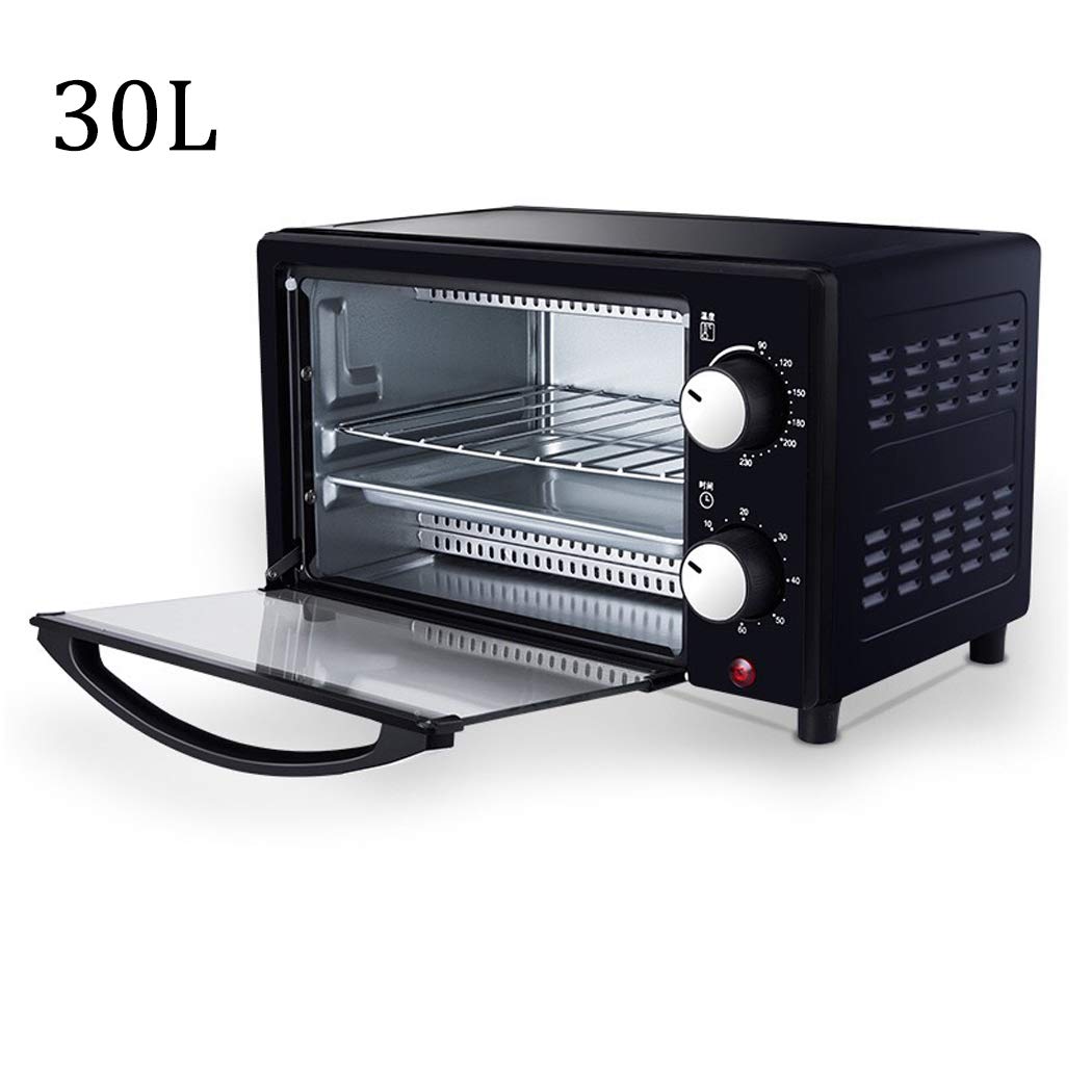 SSCJ 30L Mini Oven & Grill with Double Hotplate 900W & 60 Minutes Timer Function and 6 Selectors for Baking and Convection Function Includes Grill Rack and Baking Tray