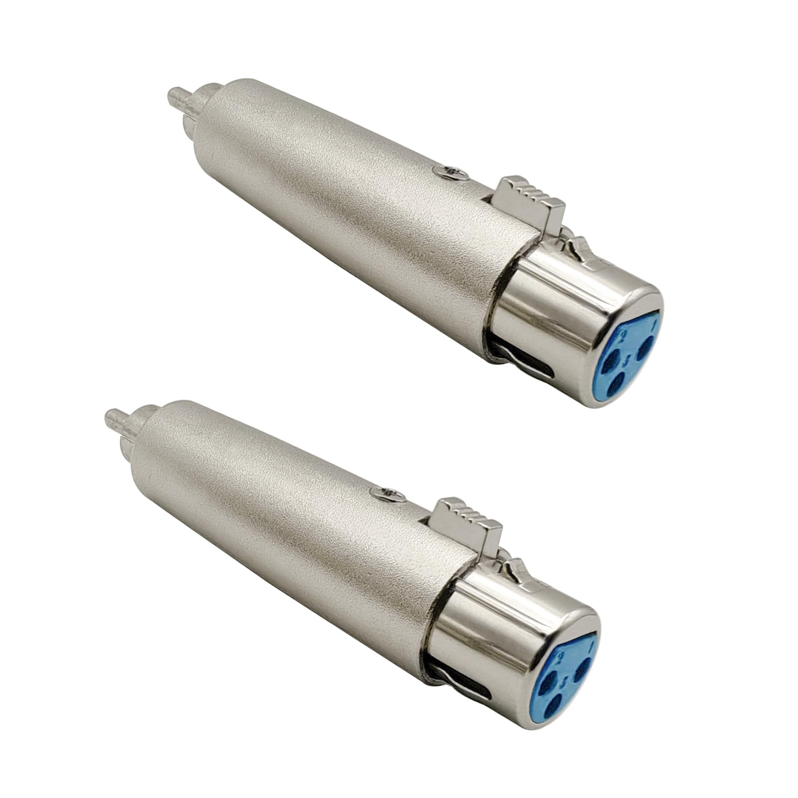 iYueMps RCA to XLR Adapter, RCA Male to XLR Female Connector Professional Metal Construction Jack Plug 3-pin Converter Gender Changer(2 x XLR to RCA Connector)