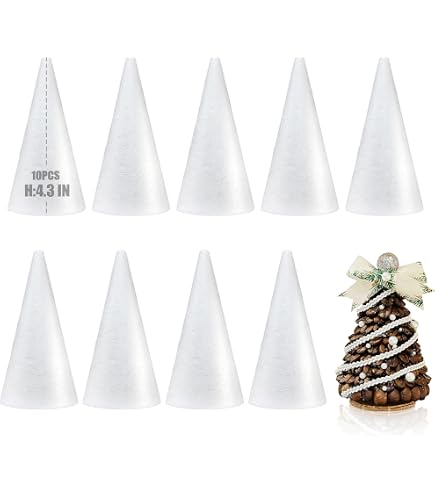 Lot De 10 Cylindres En Mousse Blanche Pour Loisirs Créatifs - Polystyrène Pour Modelage Et Décorations DIY