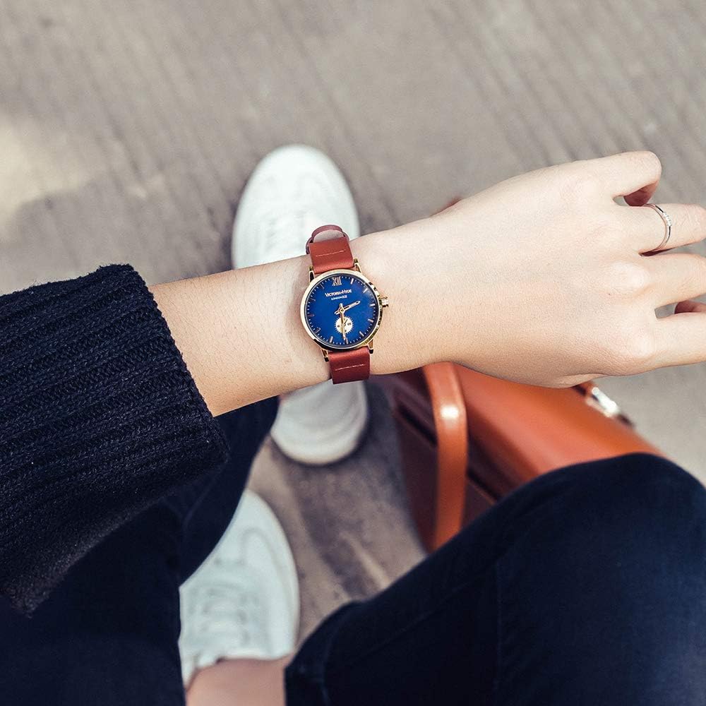 VICTORIA HYDE Retro Elegant Small Dial Quartz Watches for Women Replaceable Genuine Leather Strap Mother's Day Gifts - Image 4
