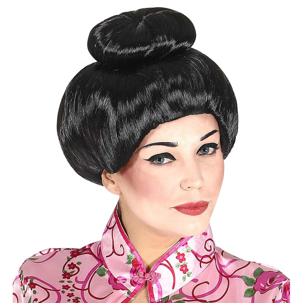 Widmann 01509 - Geisha Wig, Black, Japanese, Carnival, Theme Party