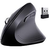VicTsing Ergonomic Mouse, 2019 Upgraded Vertical Wireless Mouse 2.4G Optical Mouse-Reduce Wrist Pain , 6 Buttons 4 Adjustable DPI 1000/1600/2000/2400 Levels, Better Performance for PC, Desktop, Laptop