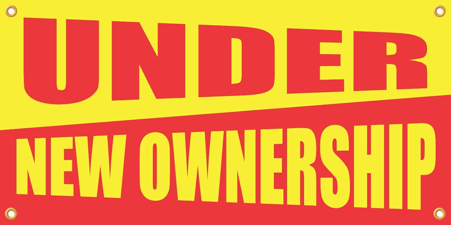 Amazon Com Under New Ownership Vinyl Display Banner With