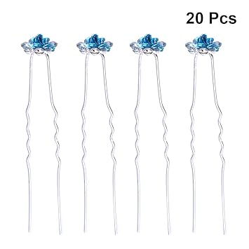 Amazon Com Lurrose 20pcs Bridal Hair Pins Wedding Rhinestone