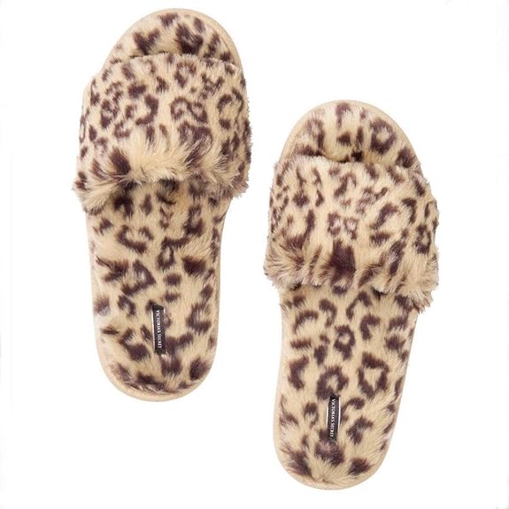 leopard thong slippers
