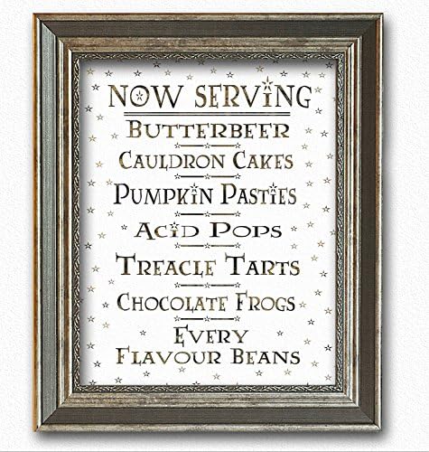 Framed Watercolor Print on Fine-Art Paper… Now Serving. Great gift item for Harry Potter fans!