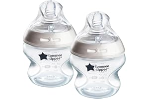 Tommee Tippee Natural Start Anti-Colic 5 oz BPA Free Baby Bottles, 0+ Months, Slow Flow Breast-Like Nipple, Self Sterilizing,
